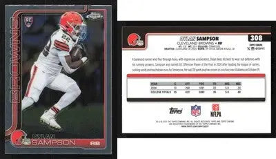 2025 Topps Chrome DYLAN SAMPSON #308 Chrome Cleveland Browns RC - Football Card Single