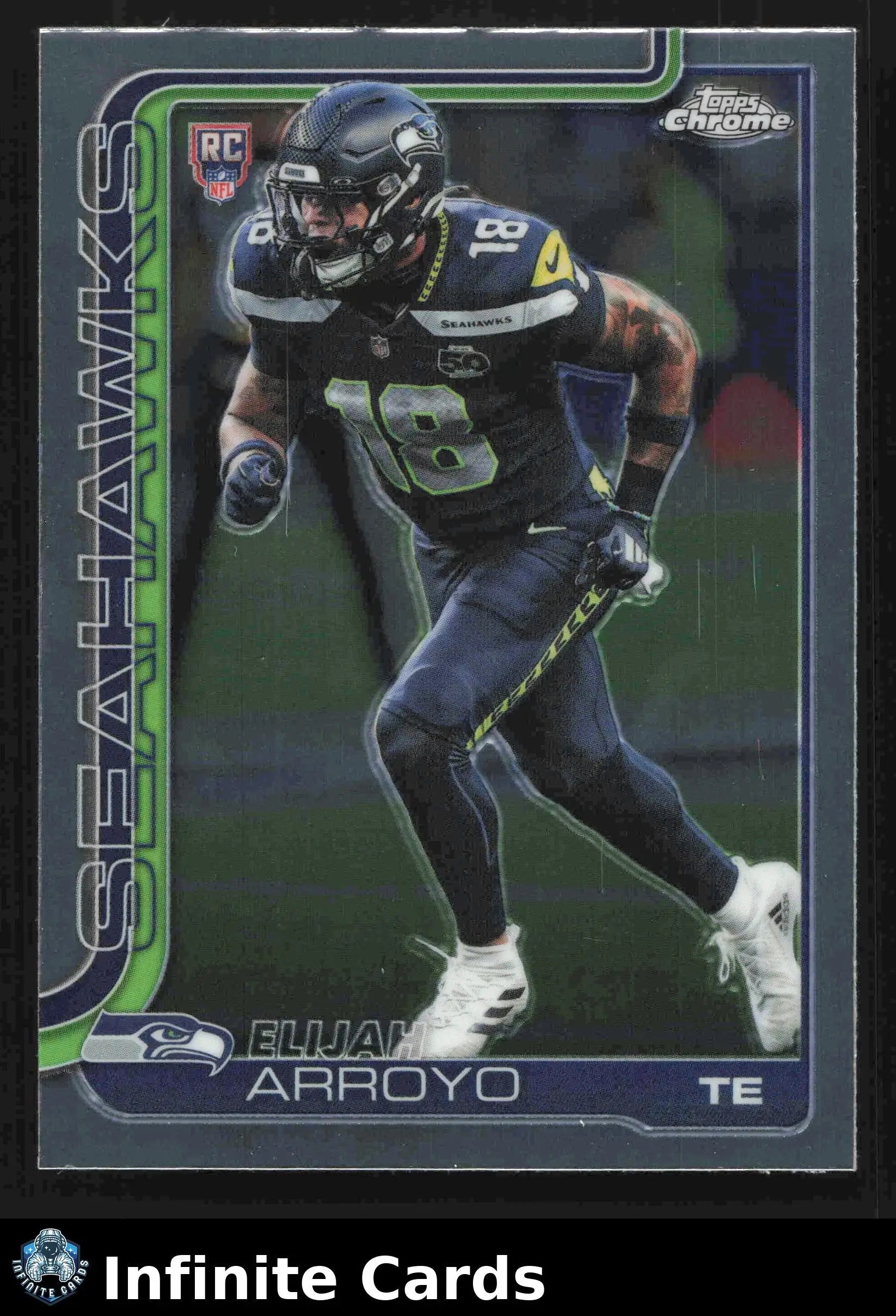 2025 Topps Chrome ELIJAH ARROYO #396 Refractor Seattle Seahawks RC - Football Card Single