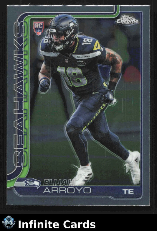 2025 Topps Chrome ELIJAH ARROYO #396 Refractor Seattle Seahawks RC - Football Card Single