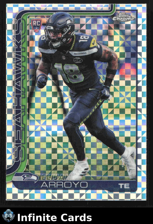 2025 Topps Chrome ELIJAH ARROYO #396 X-Fractor Seattle Seahawks RC - Football Card Single