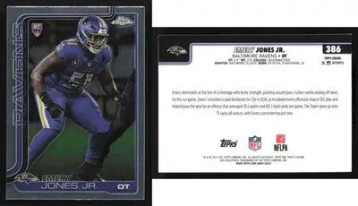 2025 Topps Chrome EMERY JONES JR. #386 RC Baltimore Ravens RC - Football Card Single