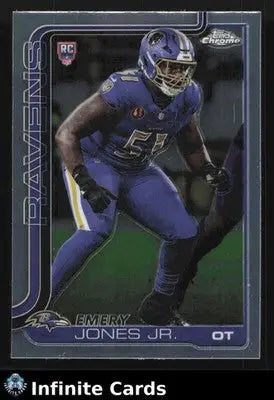 2025 Topps Chrome EMERY JONES JR. #386 RC Baltimore Ravens RC - Football Card Single