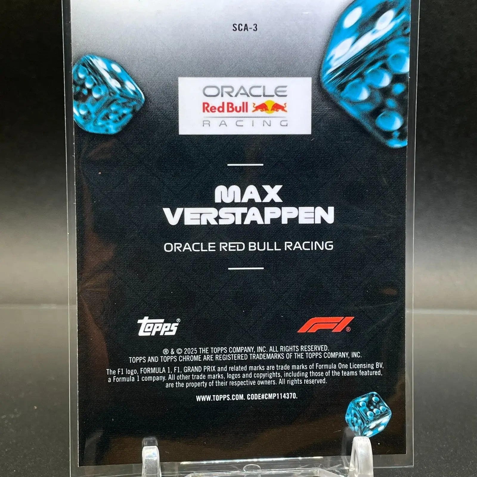 2025 Topps Chrome F1 Ace Of Trades #SCA-3 Max Verstappen Oracle Red Bull CG18 - Racing Card Single