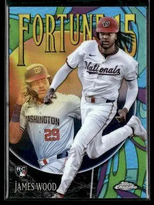 2025 Topps Chrome #F15-10 James Wood Fortune 15 - Baseball Card Single