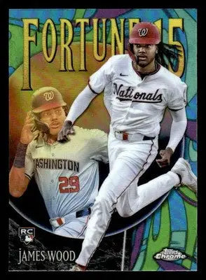 2025 Topps Chrome #F15-10 James Wood Fortune 15 - Baseball Card Single