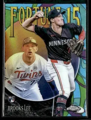 2025 Topps Chrome #F15-14 Brooks Lee Fortune 15 - Baseball Card Single