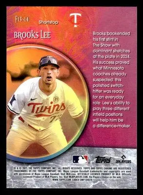 2025 Topps Chrome #F15-14 Brooks Lee Fortune 15 - Baseball Card Single