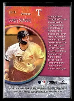 2025 Topps Chrome #F15-15 Corey Seager Fortune 15 - Baseball Card Single