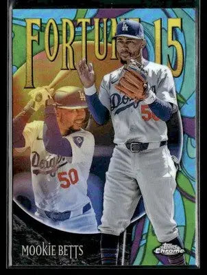 2025 Topps Chrome #F15-5 Mookie Betts Fortune 15 - Baseball Card Single