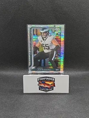 2025 Topps Chrome Football 246 Lane Johnson Pulsar Refractor Philadelphia Eagles - Football Card Single