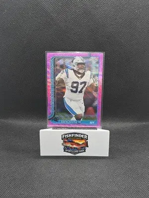 2025 Topps Chrome Football #46 Bobby Brown III Pink Wave /250 Panthers - Football Card Single