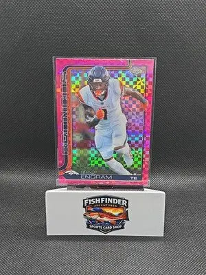 2025 Topps Chrome Football Evan Engram Pink X Fractor #92 Denver Broncos - Football Card Single