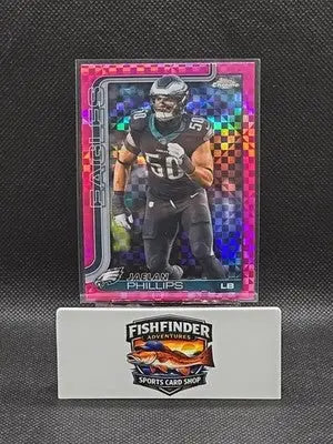 2025 Topps Chrome Football - Jaelan Phillips Hot Pink X-Fractor #192 - Football Card Single