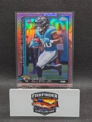 2025 Topps Chrome Football- LeQuint Allen Jr #384 Football Leather Refractor RC - Football Card Single