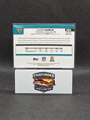 2025 Topps Chrome Football- LeQuint Allen Jr #384 Football Leather Refractor RC - Football Card Single