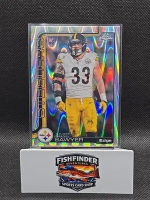 2025 Topps Chrome Football NFL Jack Sawyer Raywave Refractor #357 Steelers RC - Football Card Single