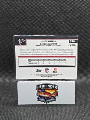 2025 Topps Chrome Football NFL Jalon Walker Raywave Refractor Falcons #354 - Football Card Single