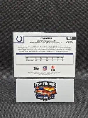 2025 Topps Chrome Football Raywave Rookie DJ Giddens #390 Colts - Football Card Single