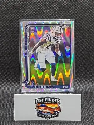 2025 Topps Chrome Football Raywave Rookie DJ Giddens #390 Colts - Football Card Single