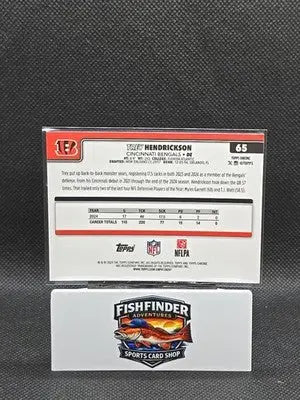 2025 Topps Chrome Football Trey Hendrickson #65 Football Leather Refractor