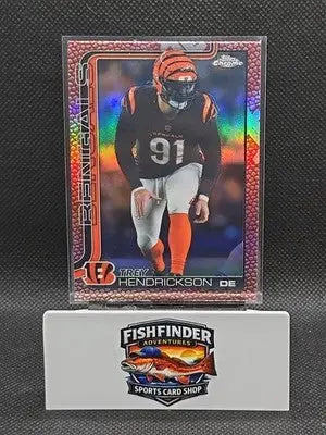 2025 Topps Chrome Football Trey Hendrickson #65 Football Leather Refractor