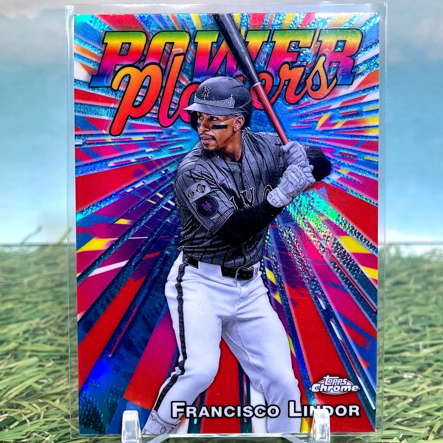 2025 Topps Chrome Francisco Lindor #PP-9 Power Players Insert Mets - Baseball Card Single