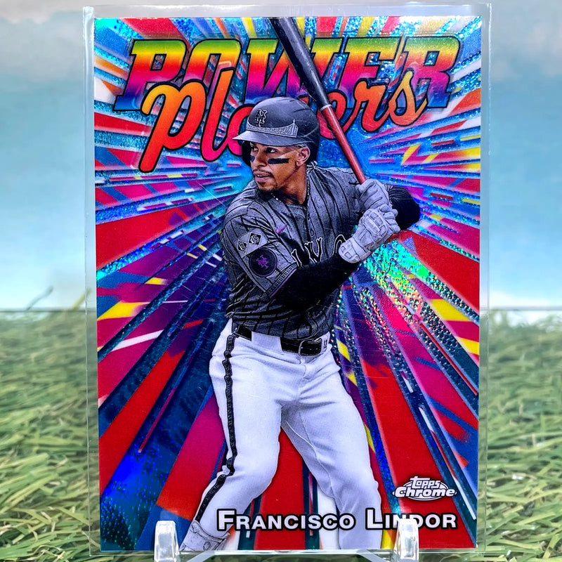 2025 Topps Chrome Francisco Lindor #PP-9 Power Players Insert Mets - Baseball Card Single