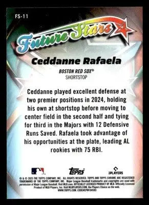2025 Topps Chrome #FS-11 Ceddanne Rafaela Future Stars - Baseball Card Single