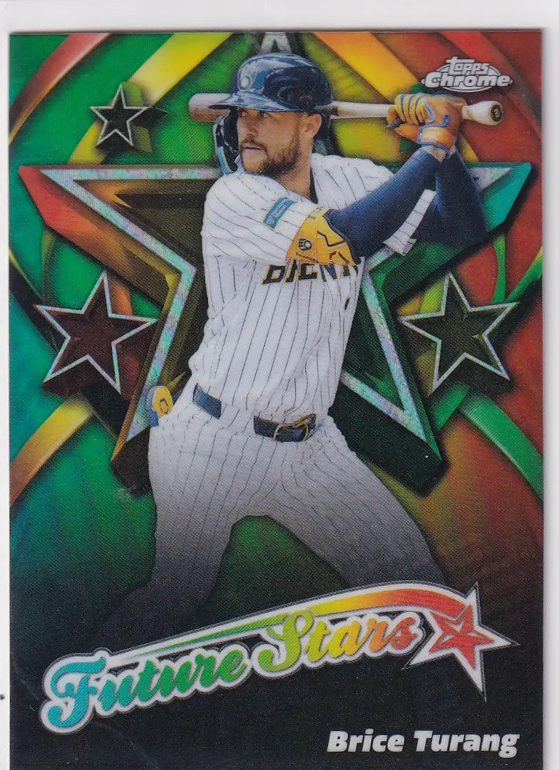 2025 TOPPS CHROME #FS-17 BRICE TURANG FUTURE STARS REFRACTOR- MILWAUKEE BREWERS - Baseball Card Single