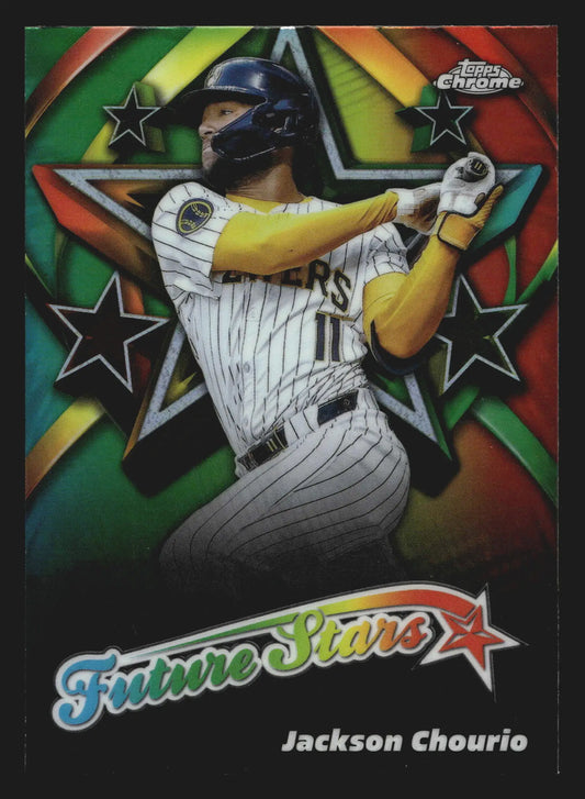 2025 Topps Chrome #FS-4 Jackson Chourio Future Stars Insert Milwaukee Brewers - Baseball Card Single