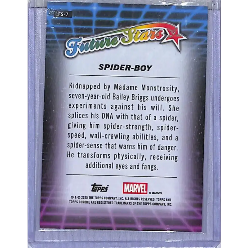 2025 Topps Chrome Future Stars #FS-7 Spider-Boy NM-MT - Marvel Card Single