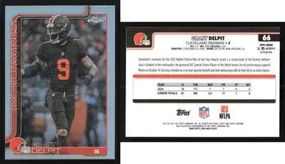 2025 Topps Chrome GRANT DELPIT #66 Chrome Refractor Cleveland Browns - Football Card Single