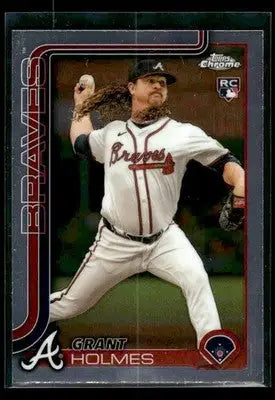 2025 Topps Chrome Grant Holmes #169 RC Atlanta Braves