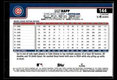 2025 Topps Chrome Ian Happ #144 Chicago Cubs