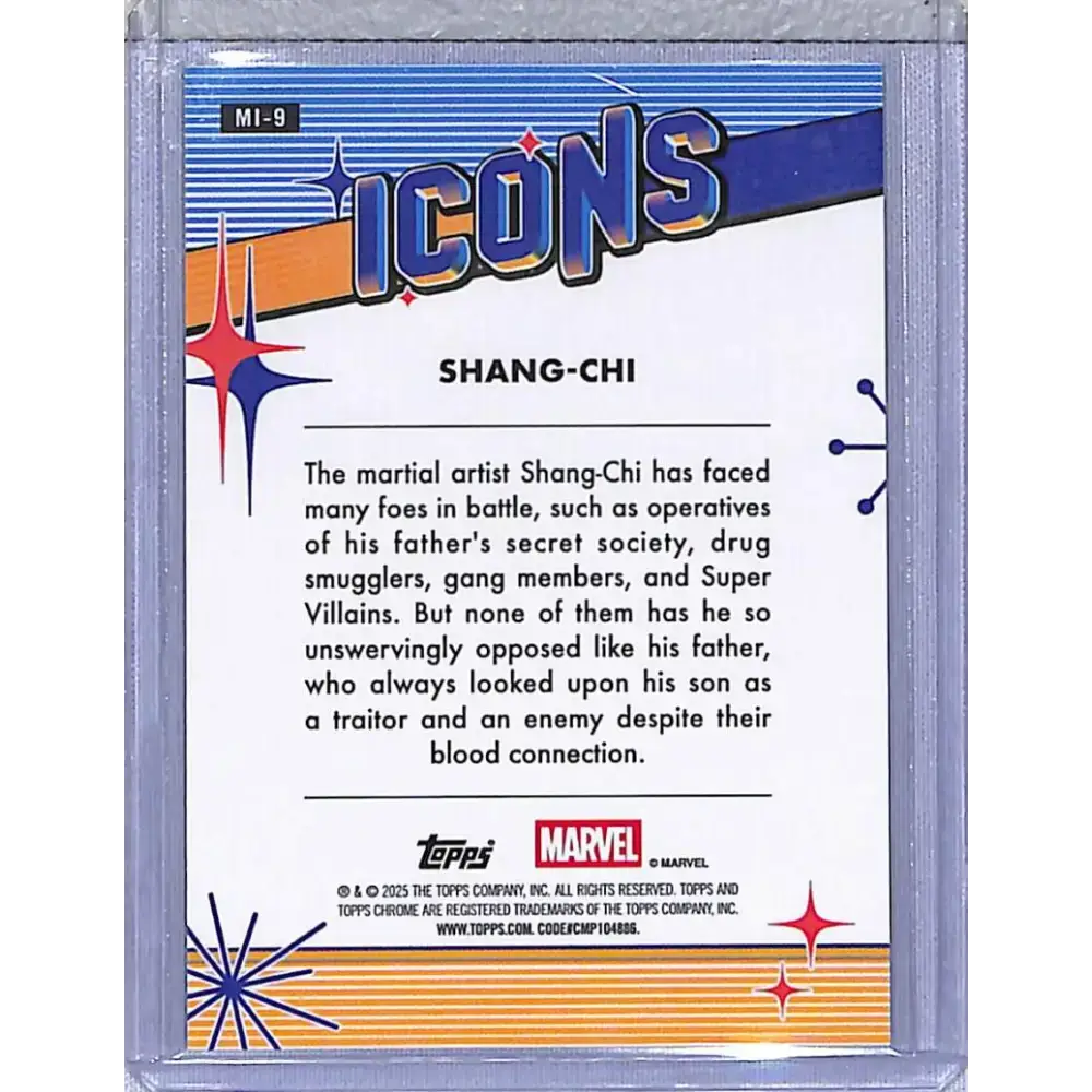 2025 Topps Chrome Icons #MI-9 Shang-Chi NM-MT - Marvel Card Single