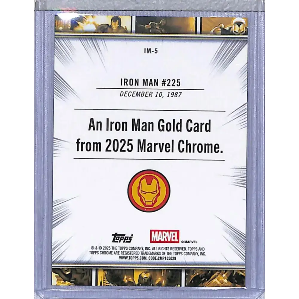 2025 Topps Chrome Iron Man Gold #IM-5 #225 NM-MT - Marvel Card Single