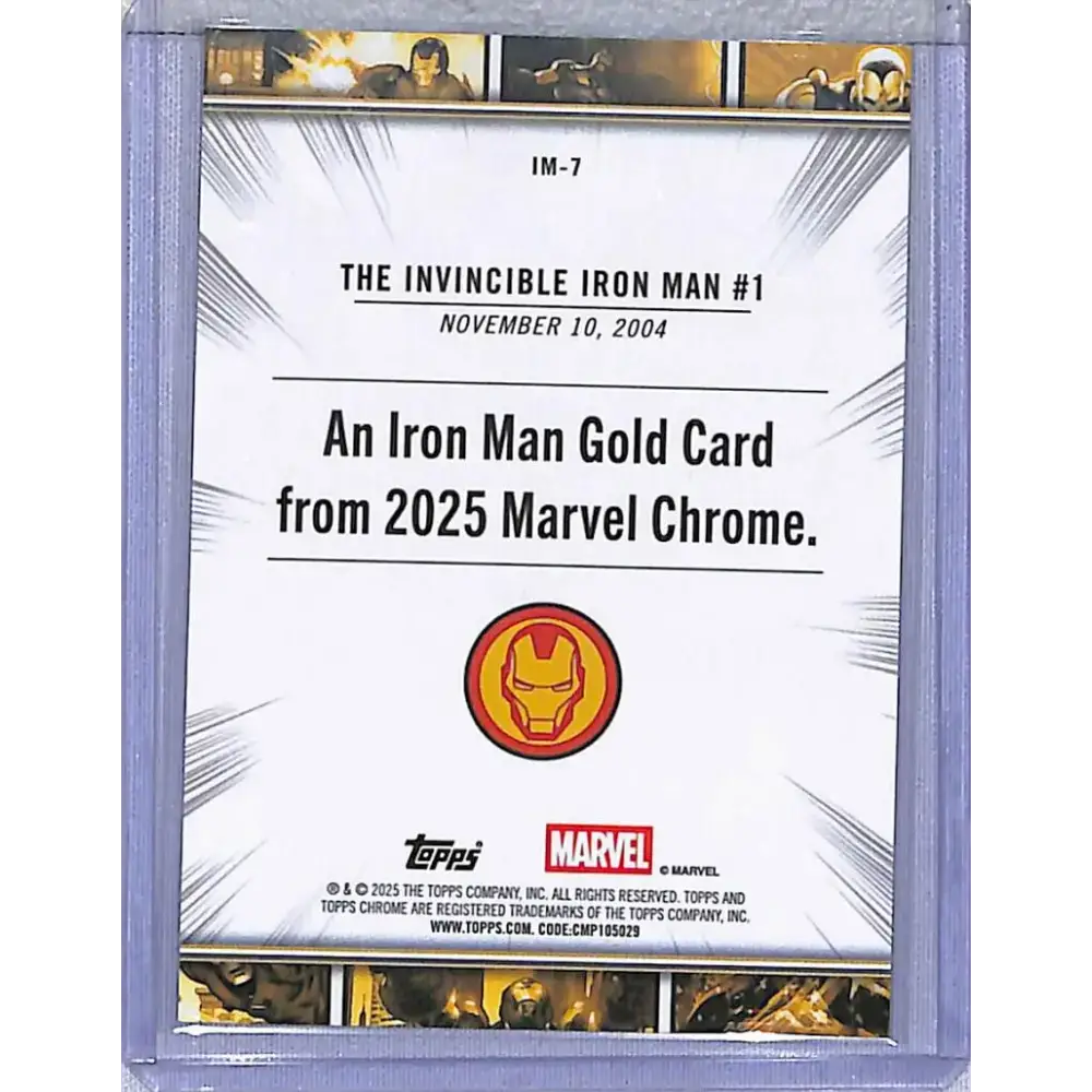2025 Topps Chrome Iron Man Gold #IM-7 #1 NM-MT - Marvel Card Single