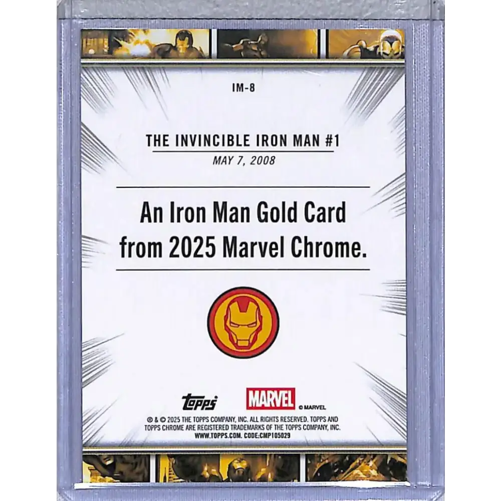 2025 Topps Chrome Iron Man Gold #IM-8 #1 NM-MT - Marvel Card Single