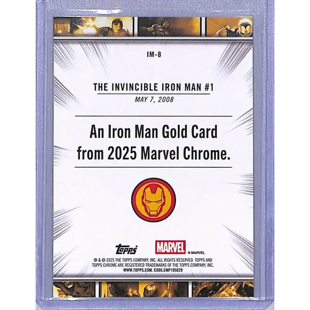2025 Topps Chrome Iron Man Gold #IM-8 #1 NM-MT - Marvel Card Single