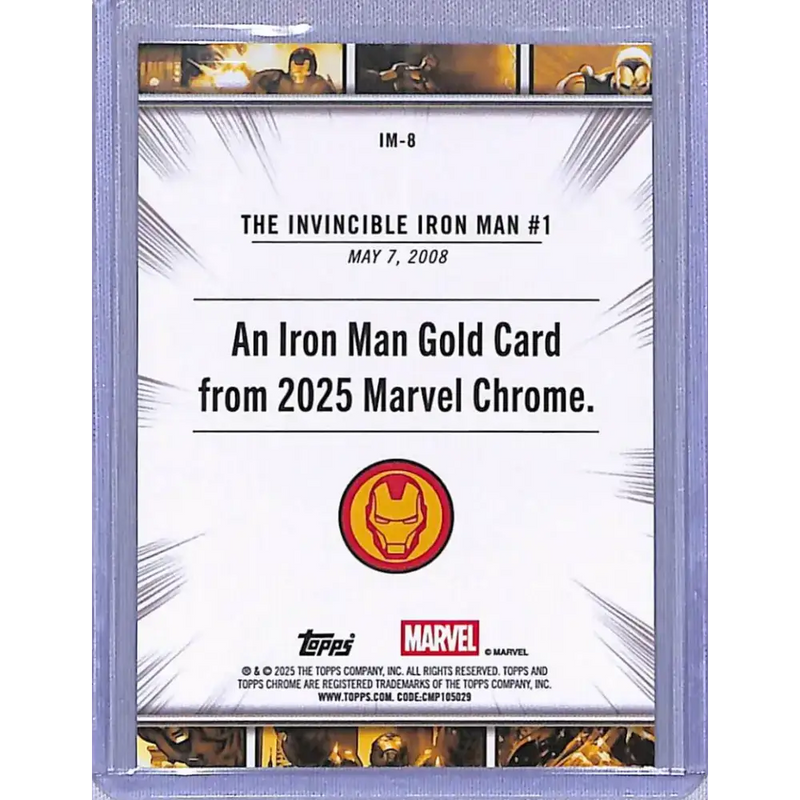 2025 Topps Chrome Iron Man Gold #IM-8 #1 NM-MT - Marvel Card Single