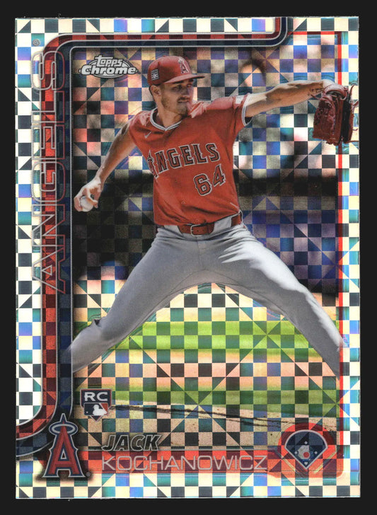 2025 Topps Chrome Jack Kochanowicz #121 X-Fractor Angels RC - Baseball Card Single