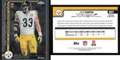 2025 Topps Chrome JACK SAWYER #357 Chrome Pittsburgh Steelers RC - Football Card Single