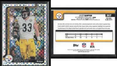 2025 Topps Chrome JACK SAWYER #357 X-Fractor Pittsburgh Steelers RC - Football Card Single