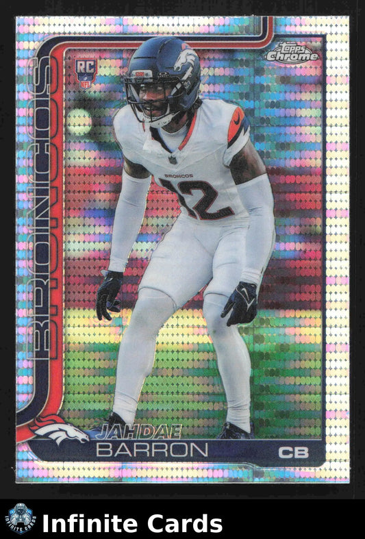 2025 Topps Chrome JAHDAE BARRON #359 Pulsar Refractor Denver Broncos RC - Football Card Single