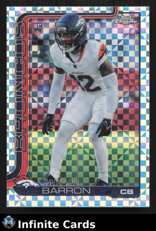 2025 Topps Chrome JAHDAE BARRON #359 X-Fractor Denver Broncos RC - Football Card Single
