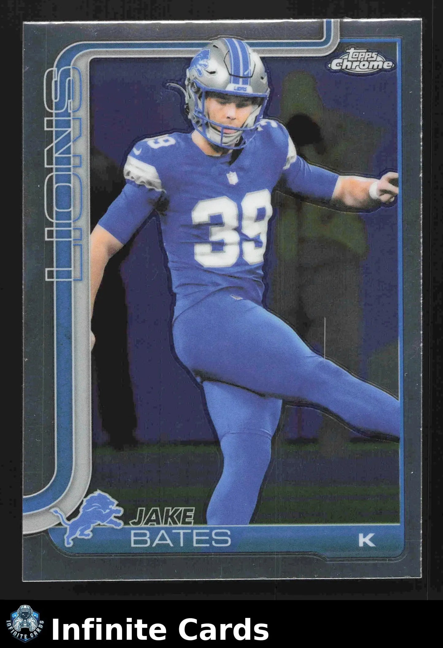2025 Topps Chrome JAKE BATES #105 Chrome Detroit Lions RC - Football Card Single