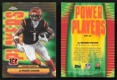 2025 Topps Chrome JA’MARR CHASE #PP-21 Power Players Cincinnati Bengals - Football Card Single