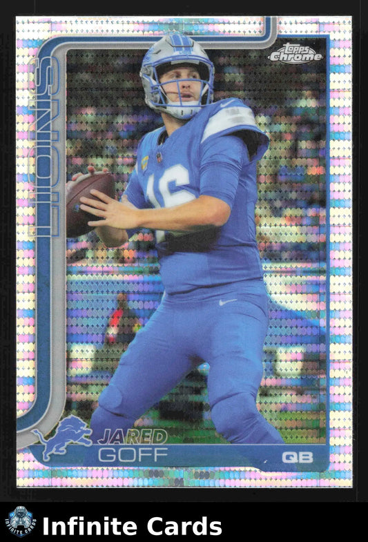 2025 Topps Chrome JARED GOFF #102 Pulsar Refractor Detroit Lions - Football Card Single
