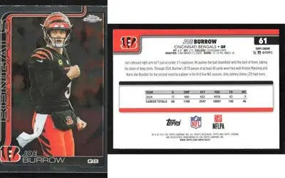 2025 Topps Chrome JOE BURROW #61 Chrome Cincinnati Bengals - Football Card Single