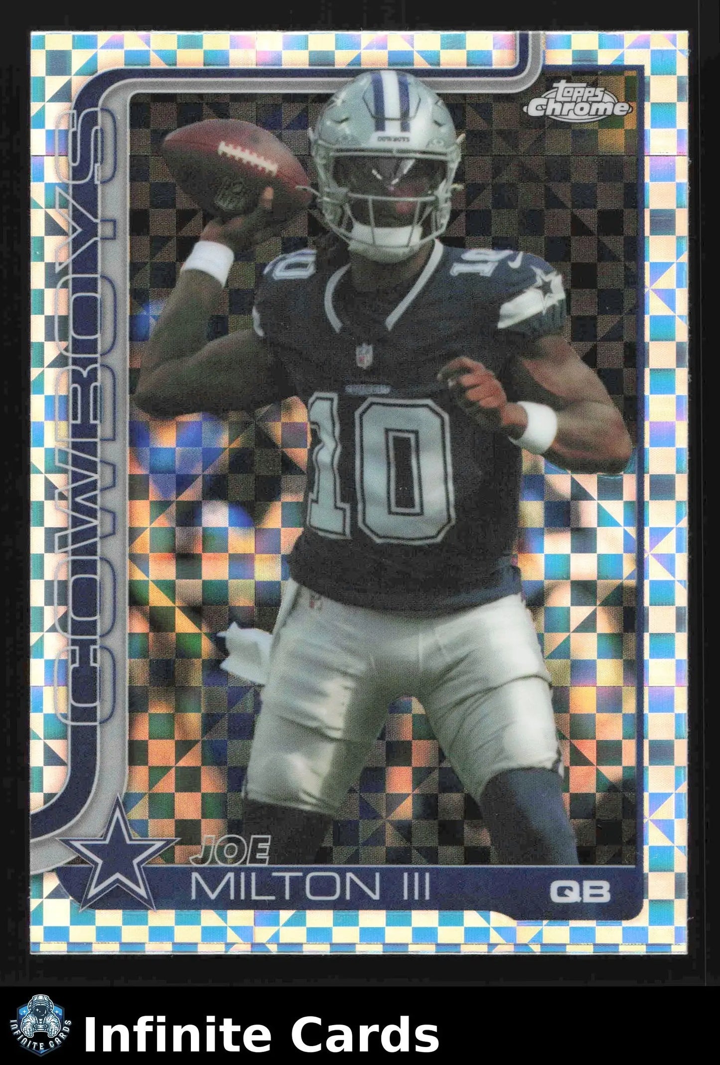 2025 Topps Chrome JOE MILTON III #85 X-Fractor Dallas Cowboys - Football Card Single